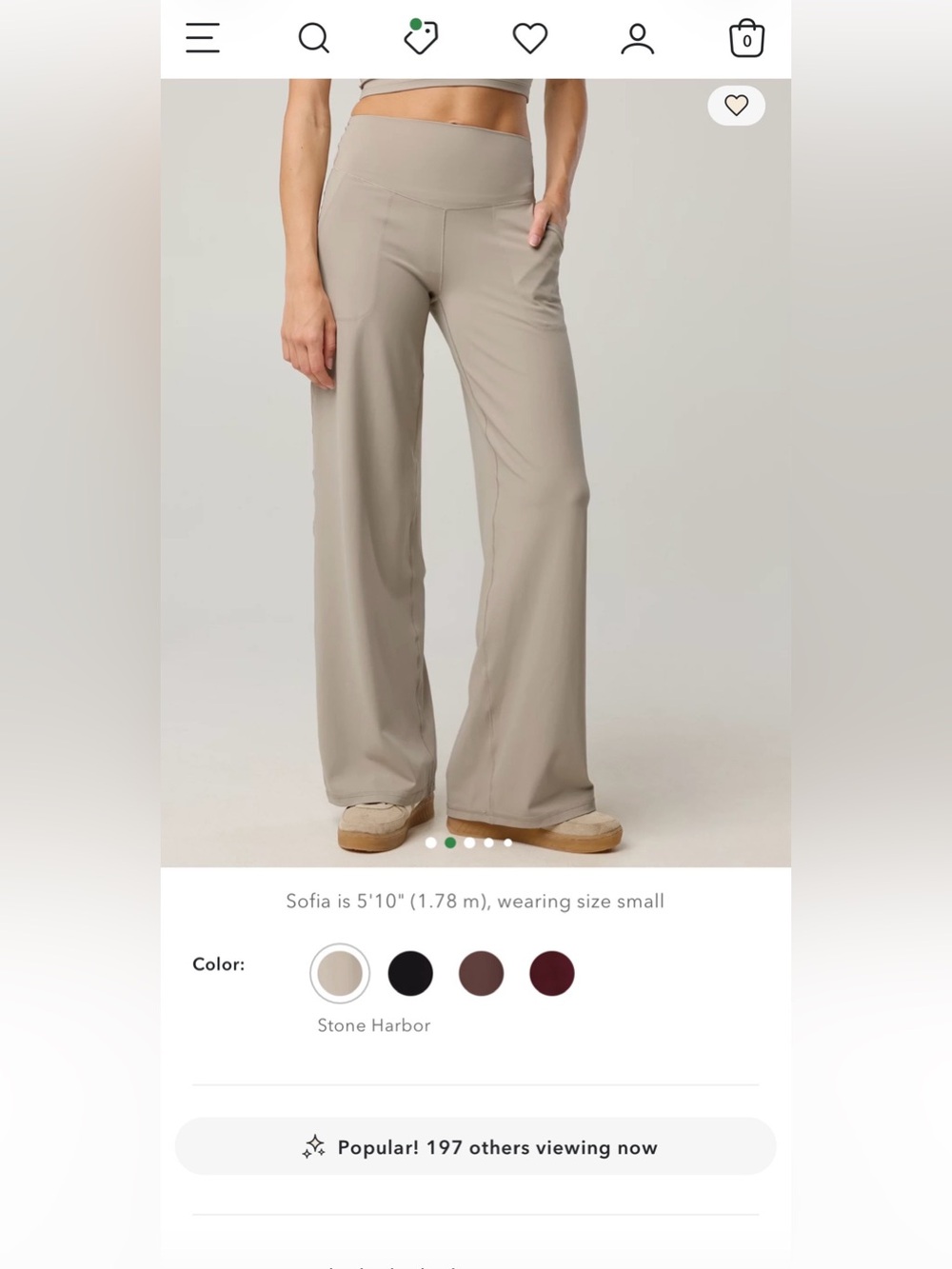 Offline Aerie Real Me XTRA High Waisted Tie Back Trouser Size medium NWT
